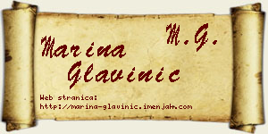 Marina Glavinić vizit kartica